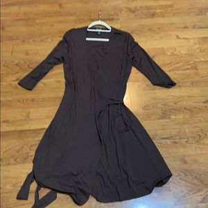 Rafaella Brown wrap around dress medium.